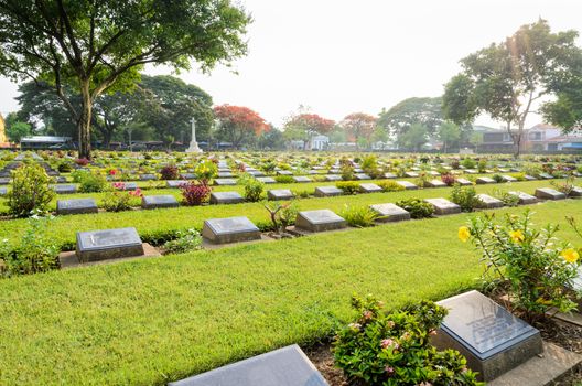 Kanchanaburi War Cemetery (Don Rak) is the historical monuments of allied prisoners of the World War II who died during the construction of the Death Railway in Kanchanaburi Province, Thailand
