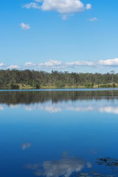 Lake Manchester in Queensland during the day. Located on the southwest corner of Brisbane Forest Park.