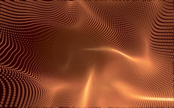 Abstract polygonal space low poly dark background with connecting dots and lines. Connection structure. 3d rendering