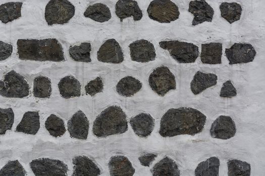 Background, stone wall plastered white