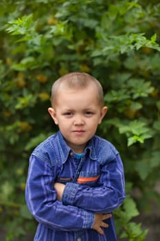 Portrait of a boy with short hair