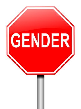 Illustration depicting a sign with a gender concept.