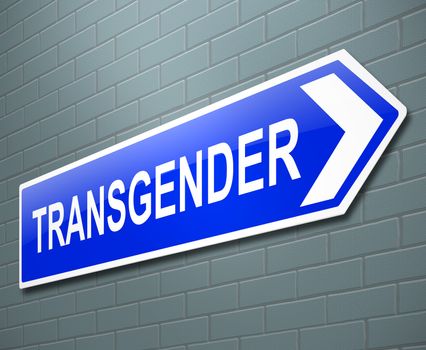 Illustration depicting a sign with a transgender concept.