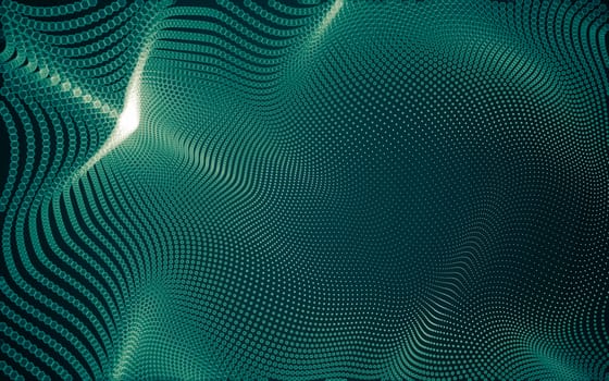 Abstract polygonal space low poly dark background with connecting dots and lines. Connection structure. 3d rendering