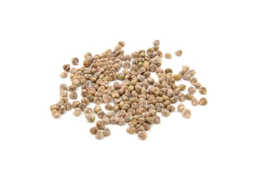 Spinach seeds, isolated on a white background