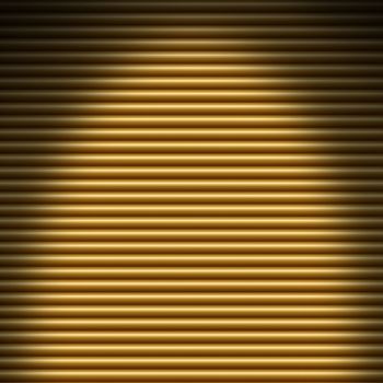 Horizontal gold tube background texture lit from overhead
