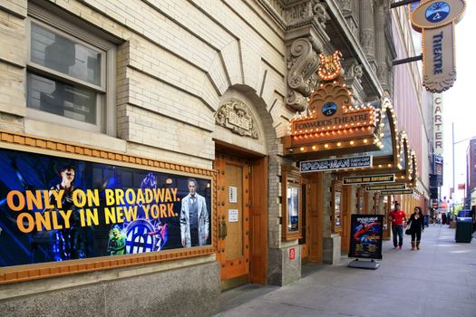New York, NY, USA - May 17, 2013: Foxwoods Theatre. Center for the Performing Arts, located at 214 West 43rd Street in Manhattan in New York City. Second largest house on Broadway