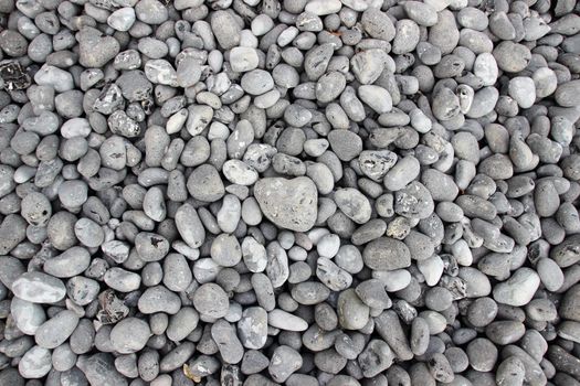 Grey Rubble Beach PebbleStones in Aerial Perspective