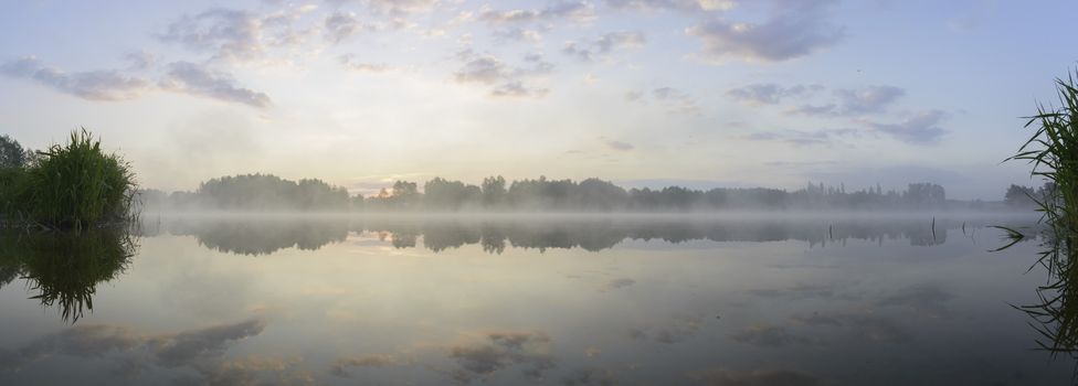 landscape with natural river, nature series