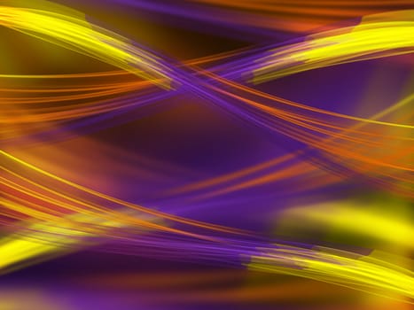 glowing orange red violet curved lines over dark Abstract Background.