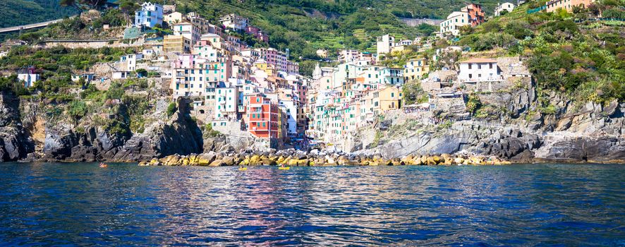 In Cinque Terre area, Rio Maggiore is one of the most beautiful town due to the V shape of rural houses disposal