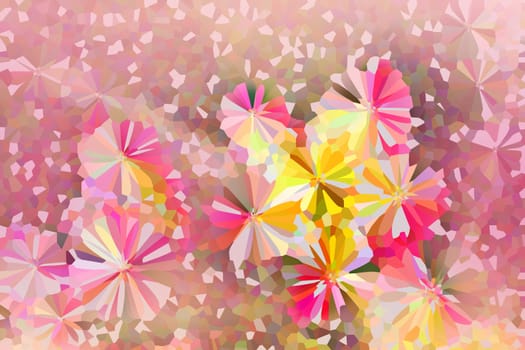 Colourful lovely crystallize abstract flowers background in pastel colour tone