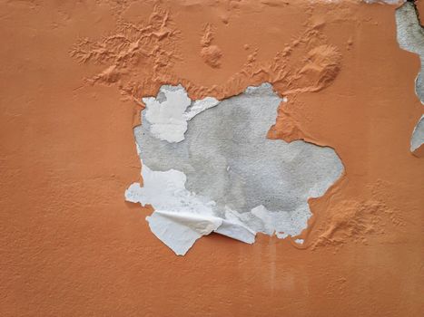 Deteriorated exterior paint of house wall