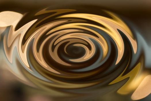 Wonderful twist or curve brown and gold millennium abstract background