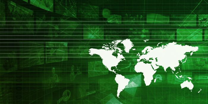 International Logistics and Supply Chain Concept Background