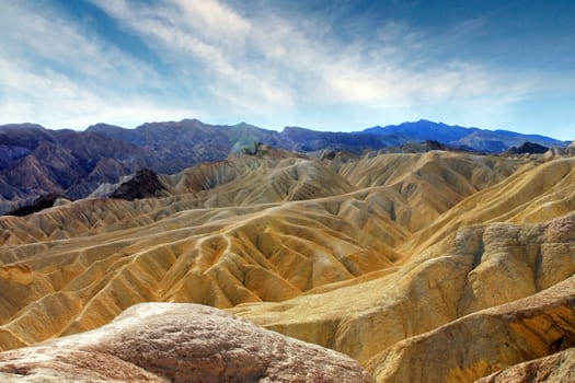 Famous view over Death Valley National Park. USA