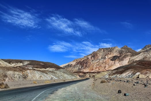 Famous view over Death Valley National Park. USA