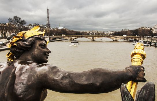 Tour Eiffel and cityscape in Paris, France