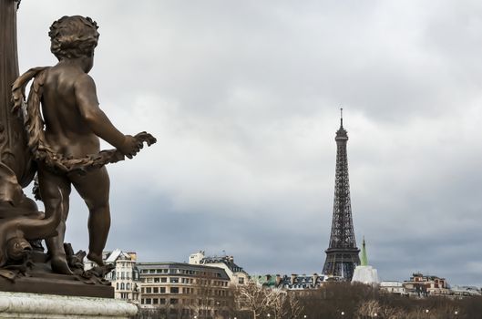 Tour Eiffel and cityscape in Paris, France