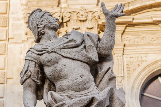 Detail of a statue in a Sicilian baroque church