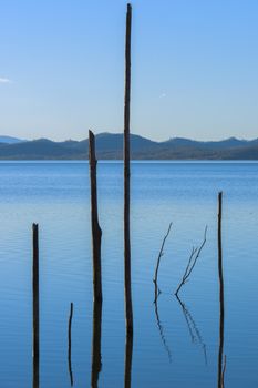 Lake Wivenhoe in Queensland during the day. Apart of Wivenhoe Dam.