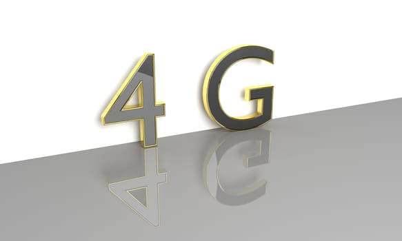 LTE wireless communication technology concept. 4G 3D render.