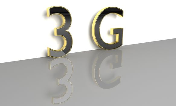 LTE wireless communication technology concept. 3G 3D render.