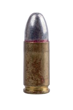 Gun bullet isolated on a white background