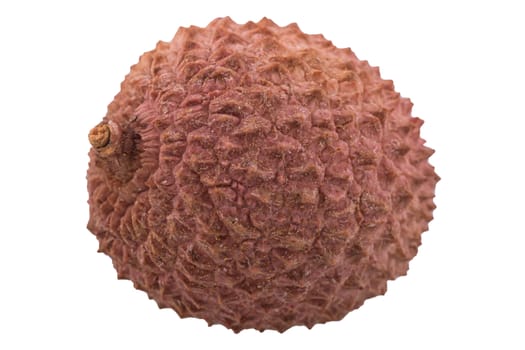 Fresh lychees isolated on white background