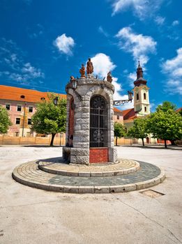 Town of Karlovac central square view, central Croatia