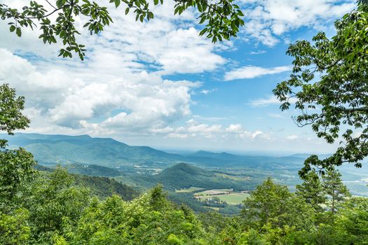 A view of the North Carolina countryside from the Blue Ridge Parkway