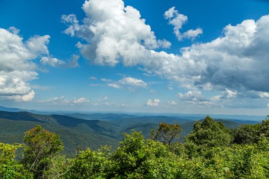 A view of the North Carolina countryside from the Blue Ridge Parkway