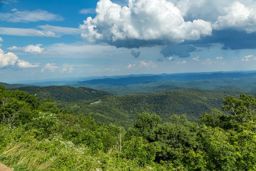 A view of the North Carolina countryside from the Blue Ridge Parkway
