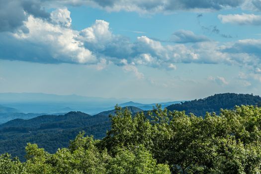 A view of the North Carolina countryside from the Blue Ridge Parkway