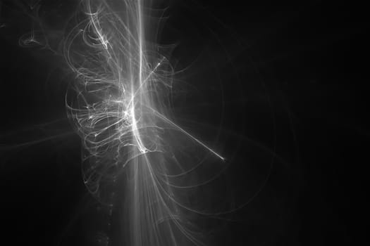 black and white glow energy wave. lighting effect abstract background.