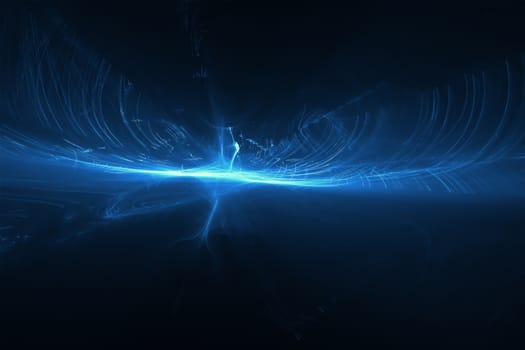 blue glow energy wave. lighting effect abstract background.