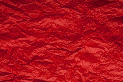Crumpled red wrapping paper