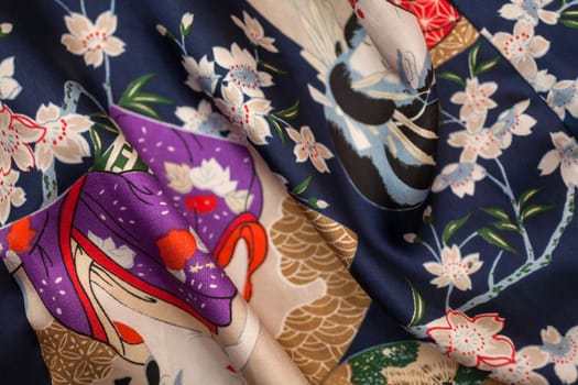 Decorative kimono floral motif