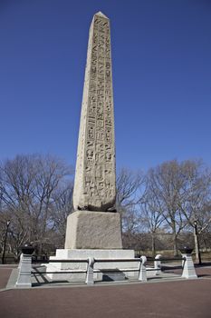 Cleopatra's Needle from Egypt a Egyptian obelisks was erected in Central Park on 22 February 1881


