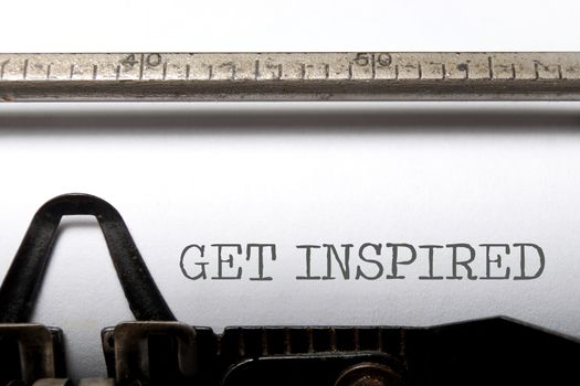 Get inspired printed on an old typewriter 