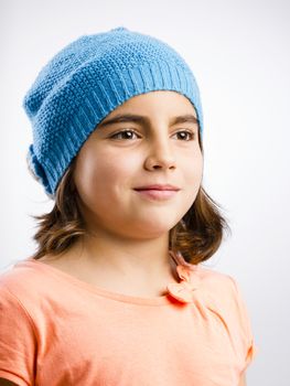 Studio portrait of a beautiful girl 