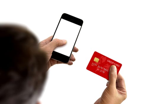 Credit card online transaction using smartphone