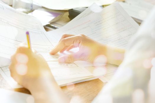 business women working at the desk