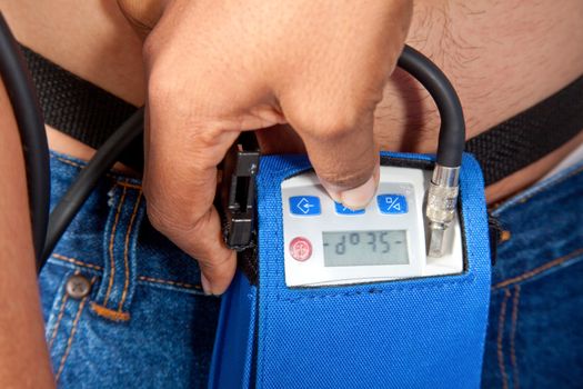 Holter Monitor on a male patient