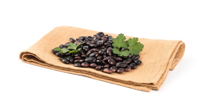 Dried kidney legumes haricot beans isolated on white background close up