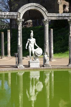 Ancient ruins of Villa Adriana ( The Hadrian's Villa ), Canopo, Tivoli, Italy