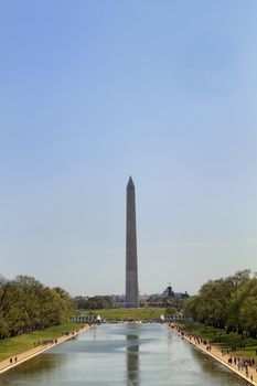 The Washington Monument on the National Mall in Washington DC