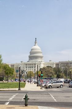 The United States Capitol Building on the mall in Washington D.C.