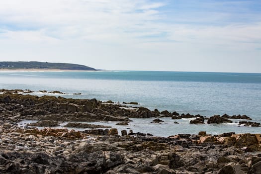 waves  on the rocks Ocean Manche sea France Normandy