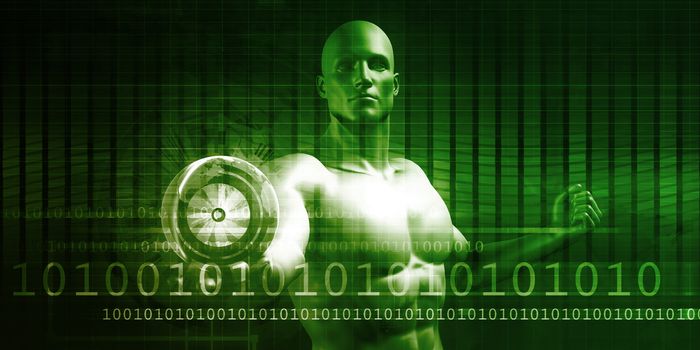 Technology Solutions as a Presentation Background Art